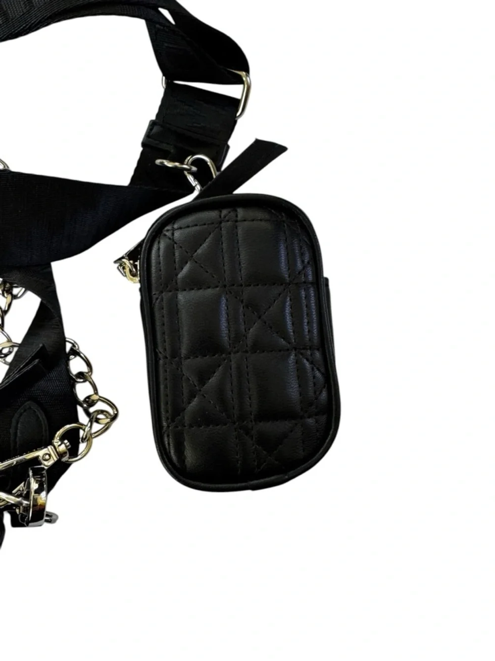 NWT Steve Madden BVITAL-G Quilted Crossbody Bag Black Vegan